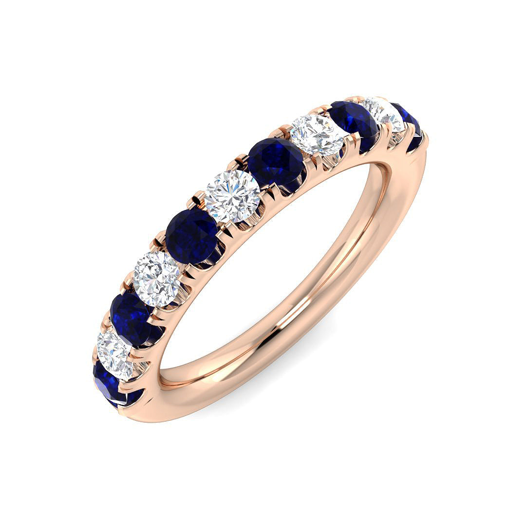 Half Eternity Diamond Ring 0.64ct – XYR11330~BS – 18k Rose Gold