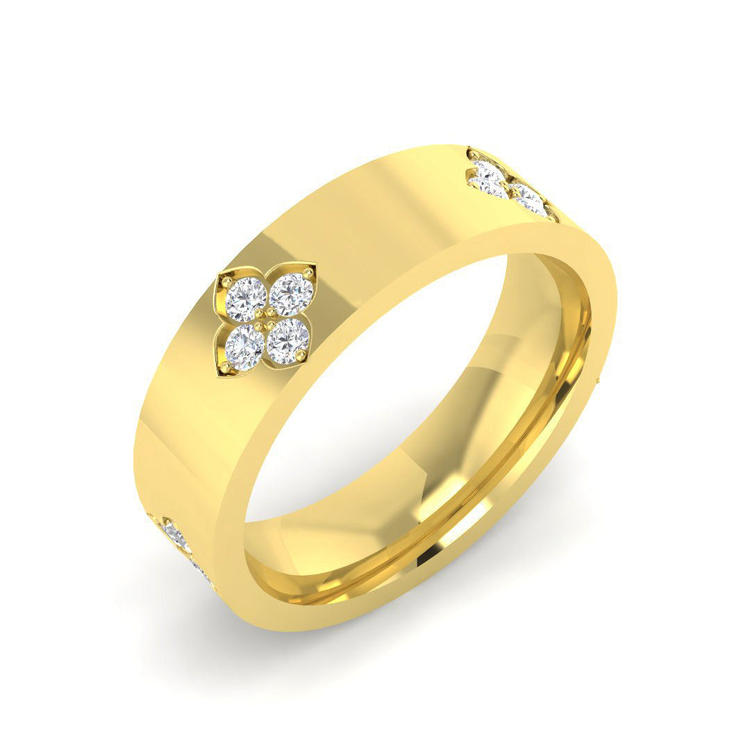 Fancy Diamond Ring 0.29ct–0.38ct – SR6077 – 18k Yellow Gold