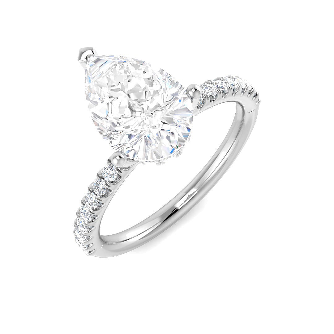 Engagement Lab-Grown Diamond Ring 2.36ct–2.38ct – SR5863 – 18k White Gold
