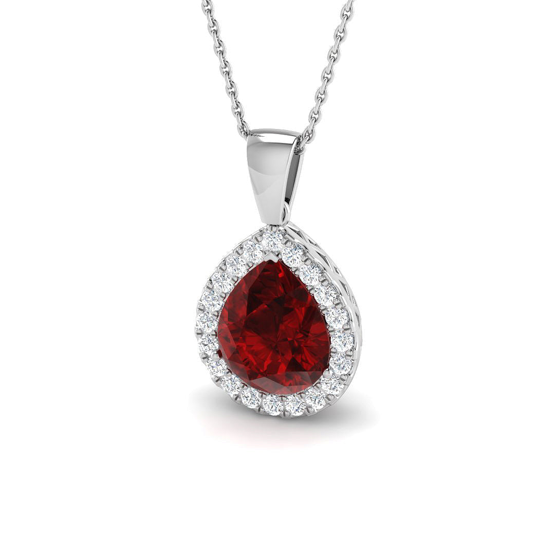 Ruby Diamond Ring 1.67ct–4.77ct – SP4458~RY – 18k White Gold
