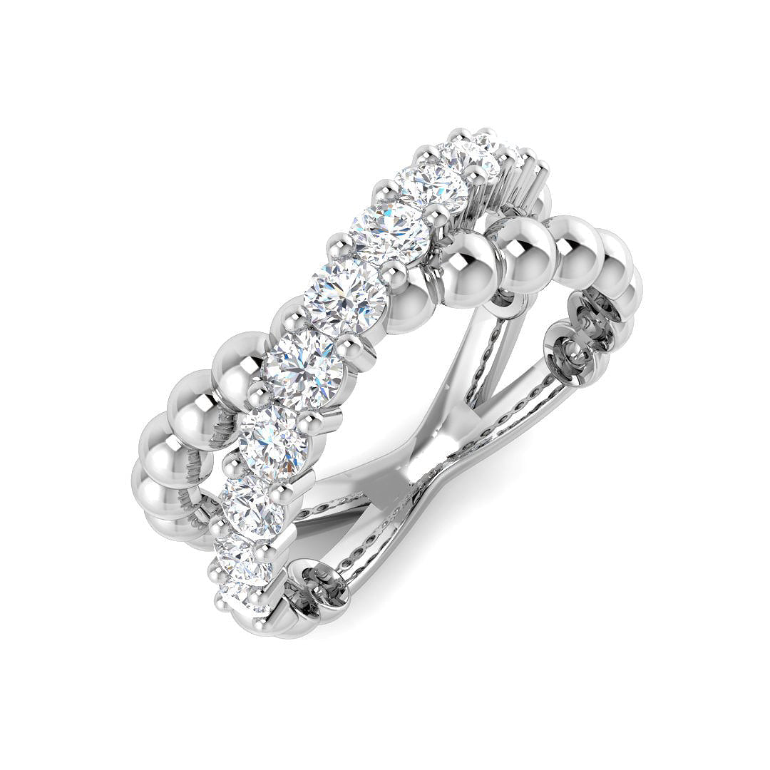 Fancy Diamond Ring 0.25ct–0.74ct – SR4662 – 18k White Gold