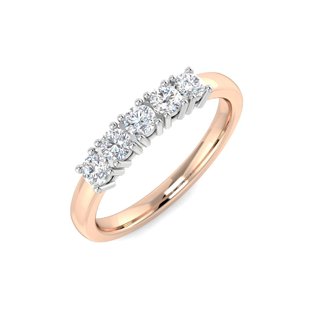 Five Stone Diamond Ring 0.23ct–0.98ct – SR3557 – 18k Rose Gold