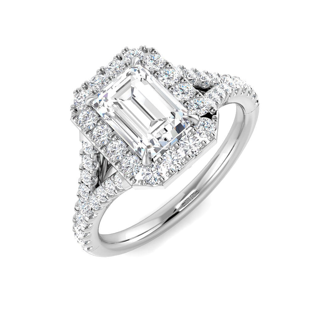 Halo Lab-Grown Diamond Ring 1.51ct–1.61ct – SR3766 – Platinum