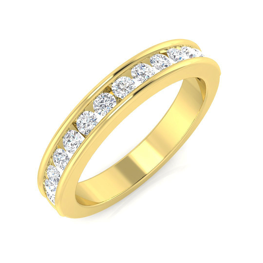 Half Eternity Diamond Ring 0.44ct–2.05ct – SR7946 – 18k Yellow Gold