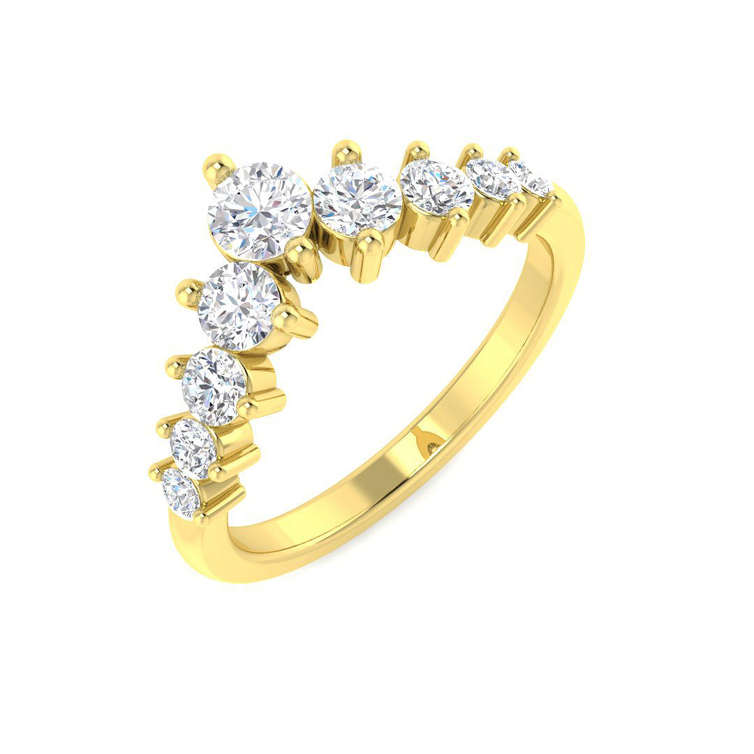 Wishbone Diamond Ring 0.74ct – SR5630 – 18k Yellow Gold