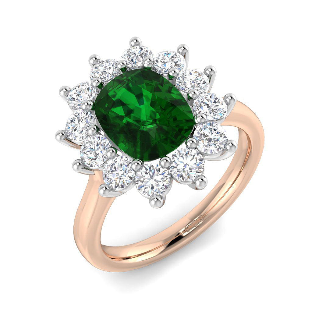 Cluster Diamond Ring 2.93ct–5.48ct – SL9378~EM – 18k Rose Gold