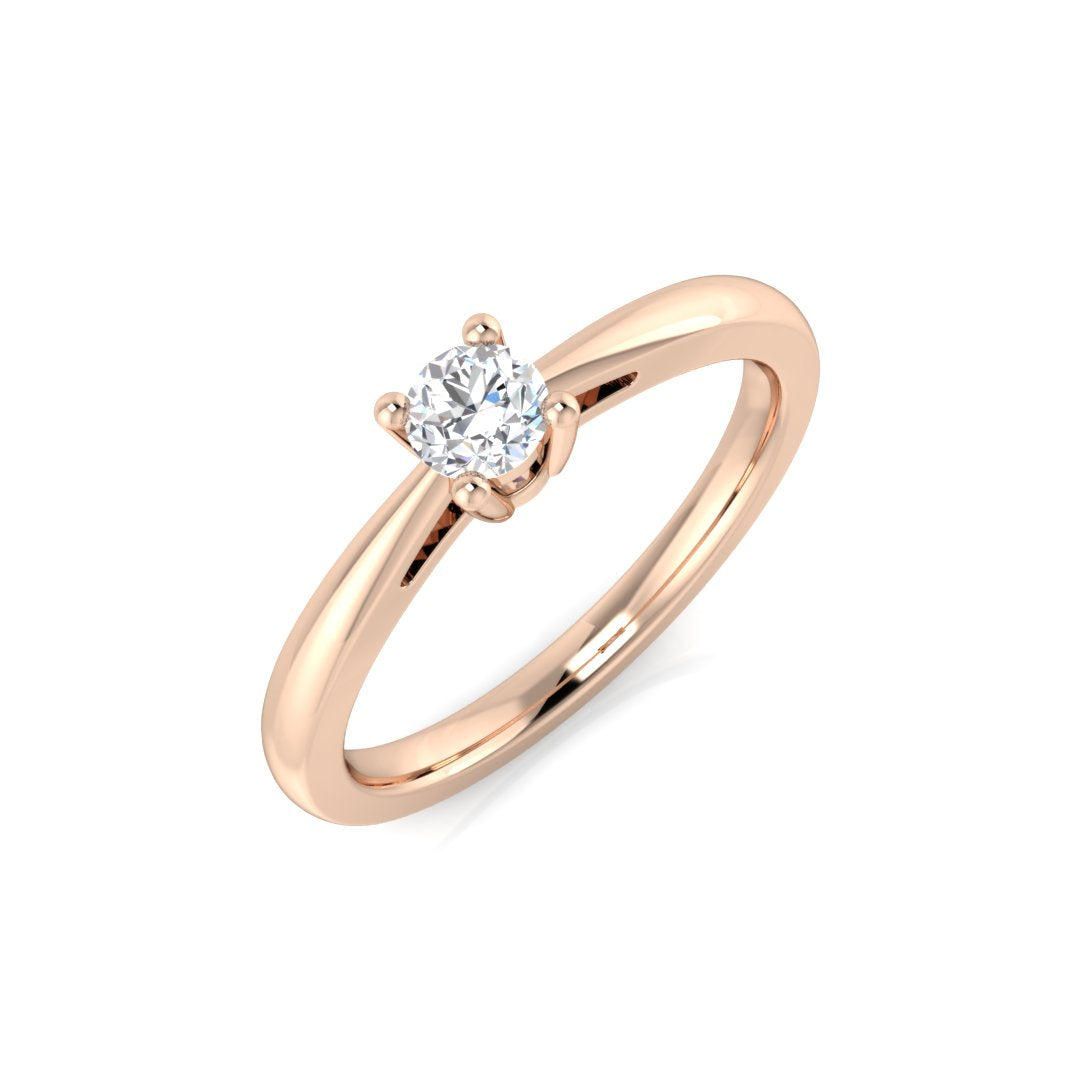 Engagement Diamond Ring 0.2ct – BJR0278 – 18k Rose Gold