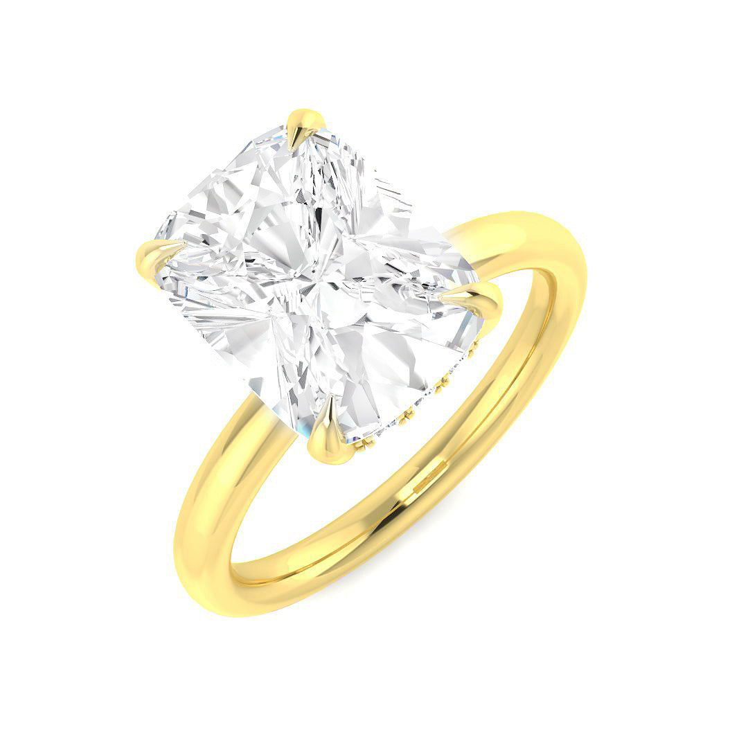 Engagement Lab-Grown Diamond Ring 4.2ct–4.21ct – SR5766 – 18k Yellow Gold
