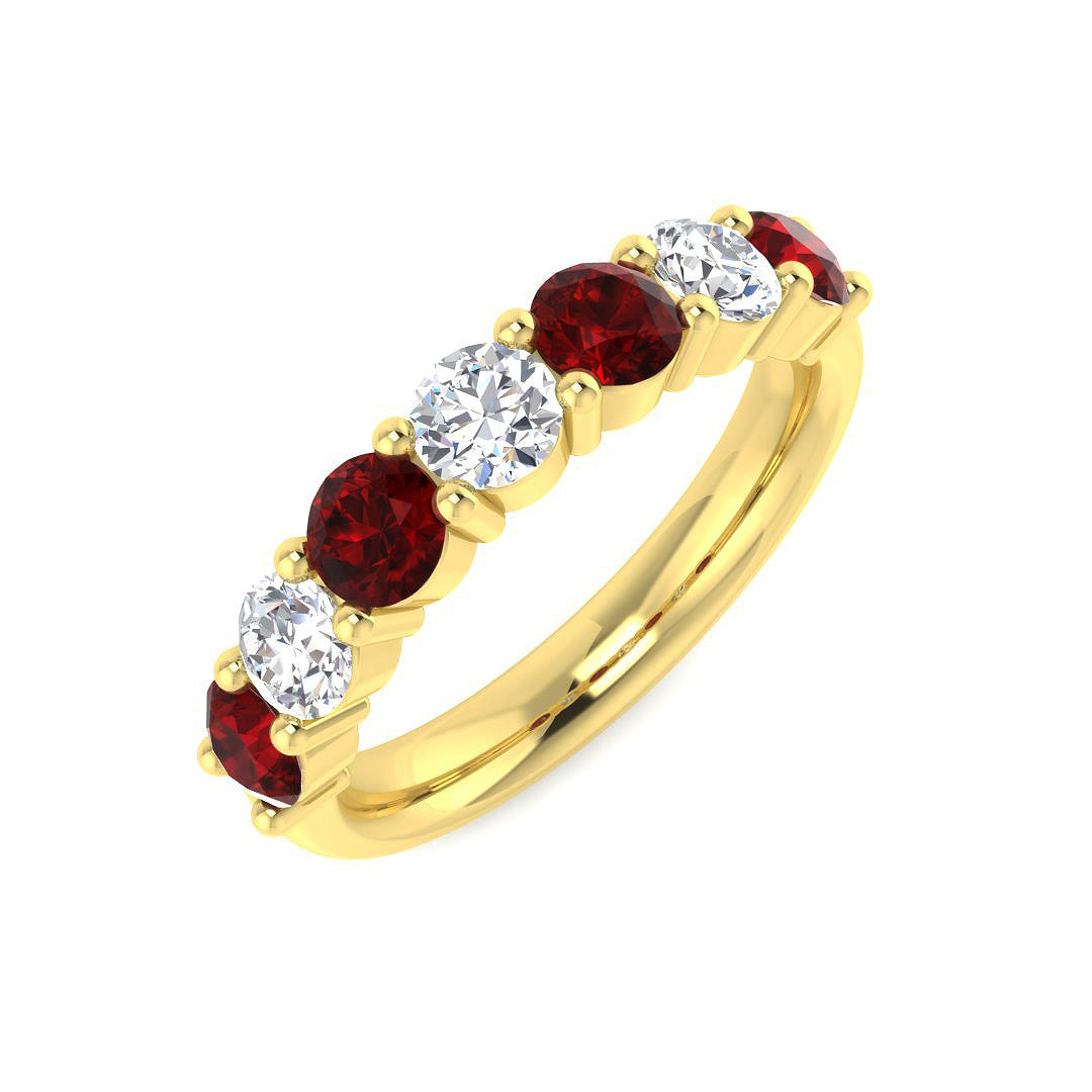 Half Eternity Diamond Ring 0.71ct–2.15ct – BJR0448~RY – 18k Yellow Gold
