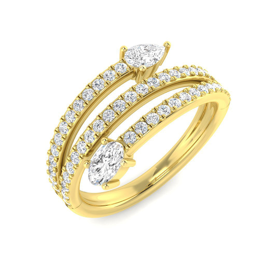Fancy Diamond Ring 0.89ct – SR4672 – 18k Yellow Gold