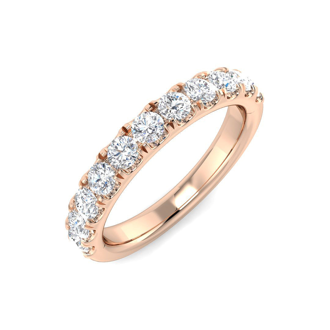 Half Eternity Diamond Ring 0.82ct–0.87ct – SR4450 – 18k Rose Gold