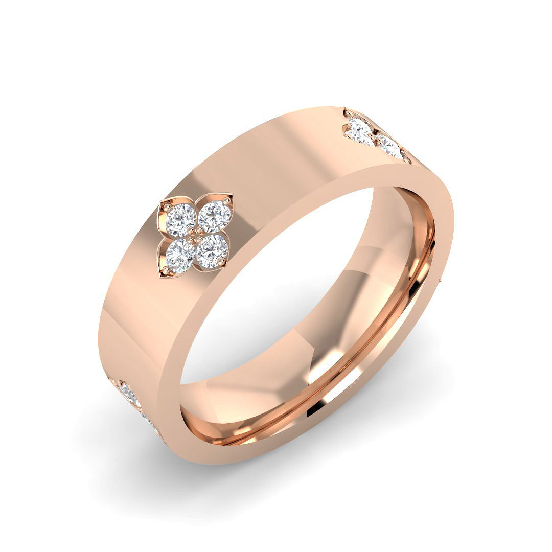 Fancy Diamond Ring 0.29ct–0.38ct – SR6077 – 18k Rose Gold