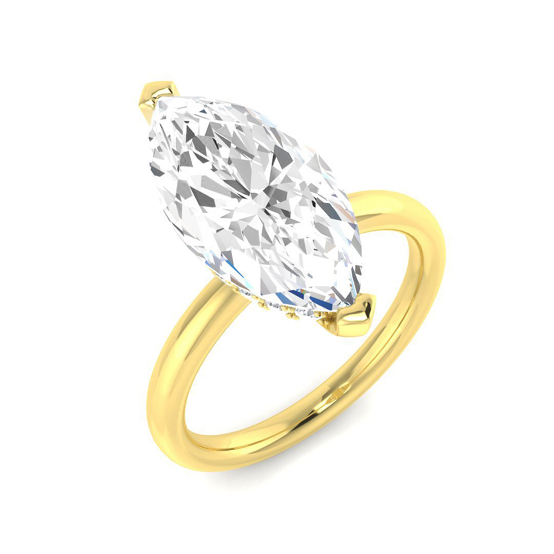 Engagement Lab-Grown Diamond Ring 4.27ct – SR5829 – 18k Yellow Gold
