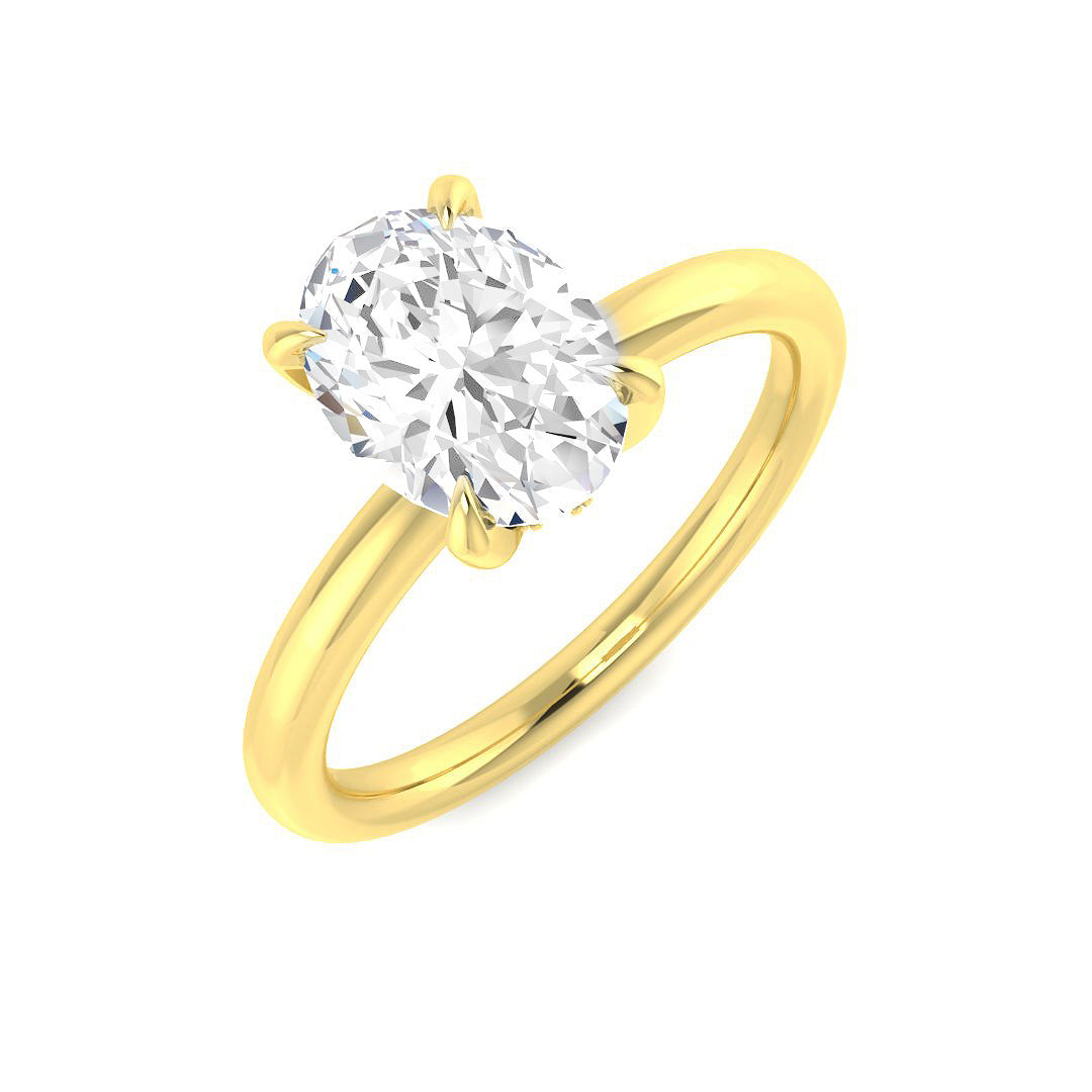 Engagement Lab-Grown Diamond Ring 1.57ct–1.6ct – SR3786 – 18k Yellow Gold