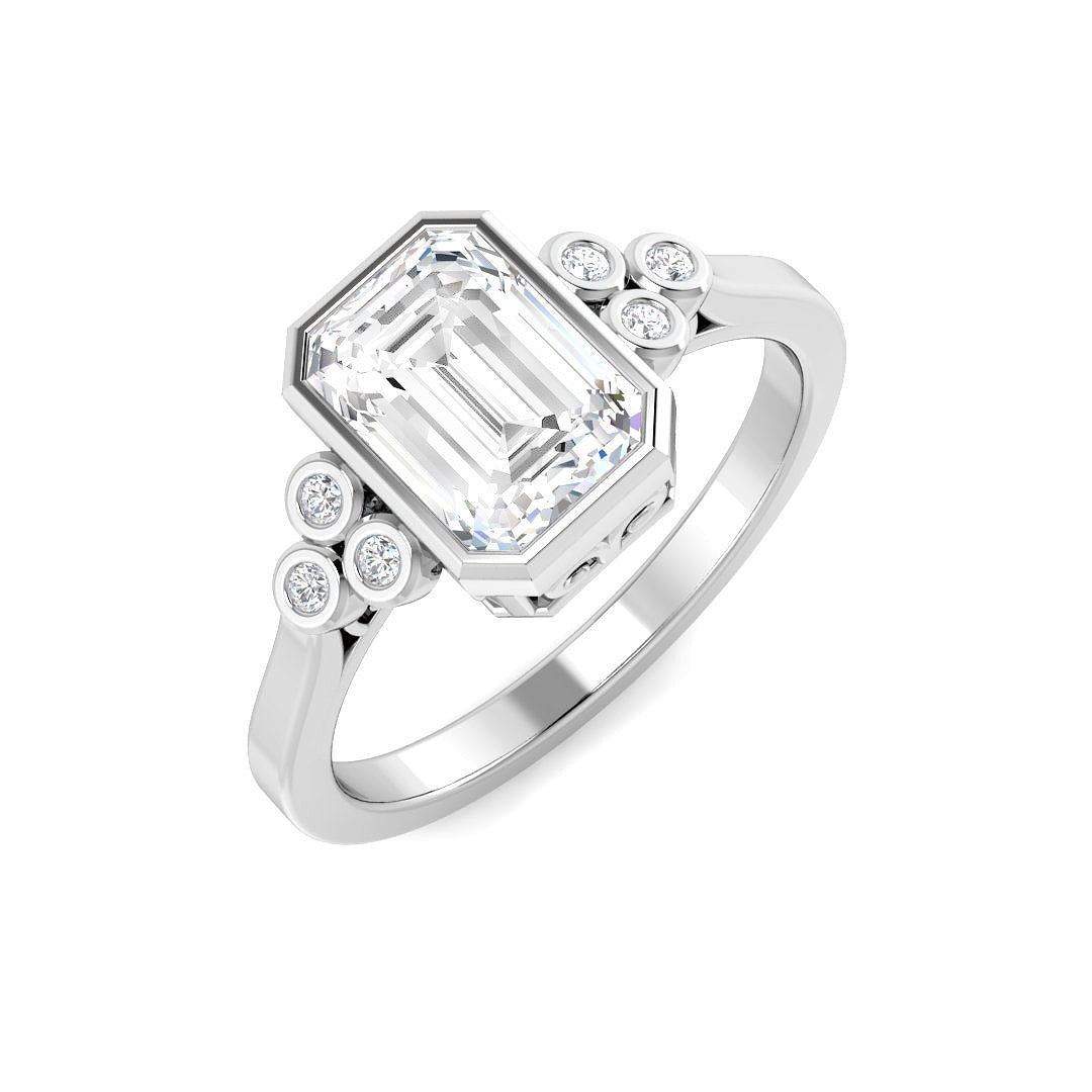 Multi Stone Lab-Grown Diamond Ring 1.07ct–2.13ct – SR6879 – 18k White Gold